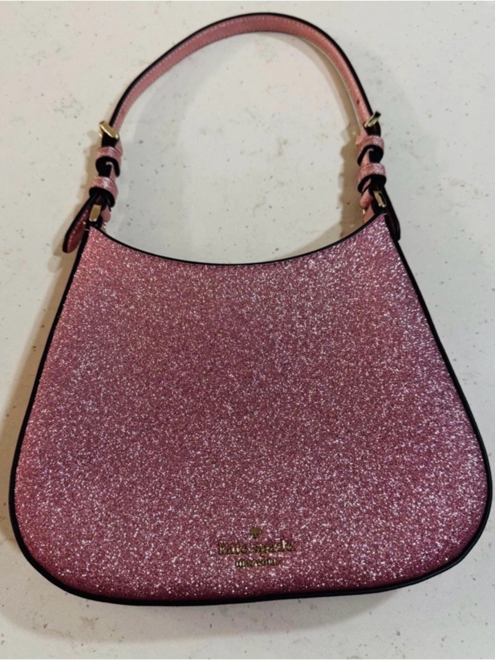kate spade Pink Glitter Shoulder Bag with Top Handle - Picture 3 of 12